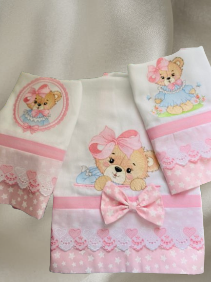 Jogo de Fralda Ursa Laço