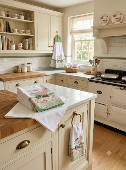 Kit Cozinha Bule com Rosas - Imagem 2